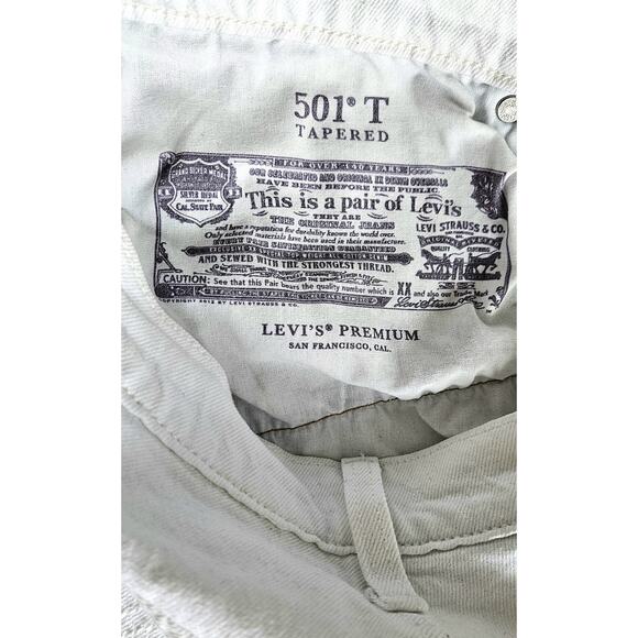 LEVI'S Premium 501T taper lt-wash free people cropped goop jeans $128 W32 x L26 - Picture 11 of 14